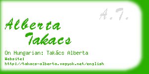 alberta takacs business card